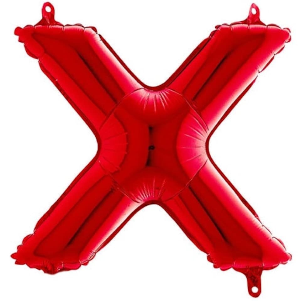 Red Letter X Air Fill Foil Balloon 35cm / 14 in