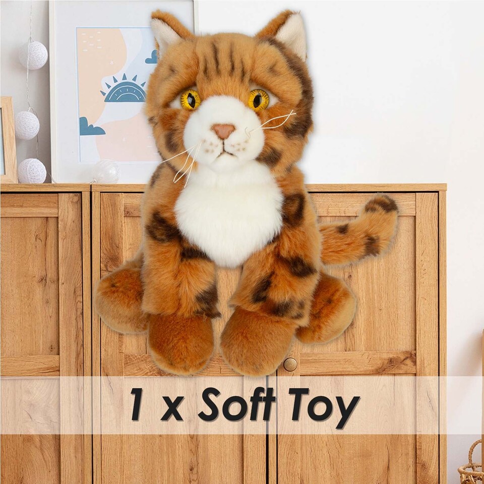 image 1 of PMS Bengal Cat Soft Toy Premium Quality Orange - 30cm x 12cm