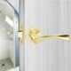 image 4 of Golden Grace 5 Pair Astrid Design Door Handles Satin Brass Finish with Spindle and Fixings Grey