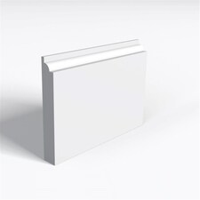Pack of 20 (Total 20 Units) - Moisture Resistant MDF Primed Small Ovolo Edge Skirting Board - 25mm (T) x 169mm (H) x 3050mm (L)