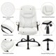 image 4 of Yaheetech Faux Leather Executive Office Chair with Ergonomic High Back | White
