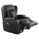 image 2 of Caesar Single Motor Rise Recliner Bonded Leather Heat & Massage Chair (Black)