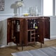 image 5 of Opal Sideboard/Drinks Cabinet with Marble Top & Metal Legs - L40 x W100 x H90 cm | Brown