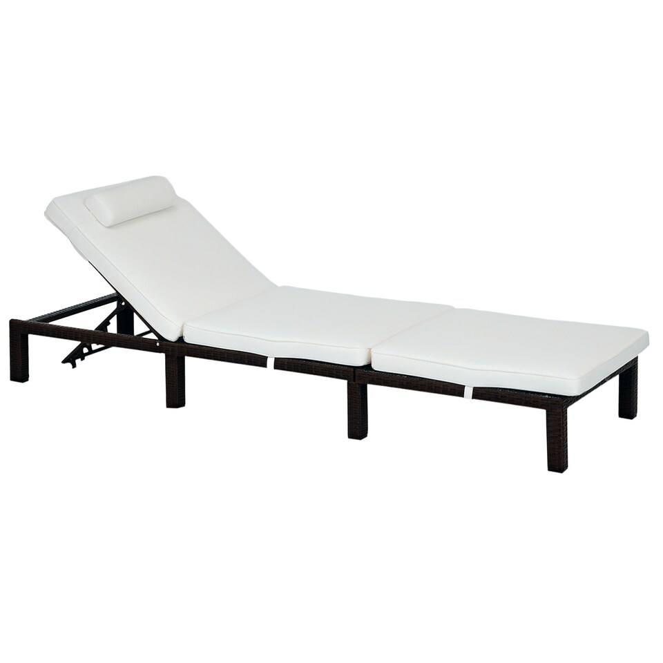 image 1 of Outsunny Garden Rattan Furniture Recliner Lounger Sun Reclining Daybed Patio