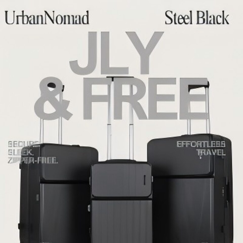 image 1 of 2 Piece Hard Shell Luggage Suitcase Set | 26' inch large Suitcase + 20’ inch Carry-On Suitcase