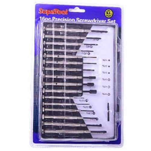 SupaTool Precision Screwdriver Set Black Black One Size 1