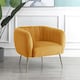 image 4 of Matilda Velvet Fabric Accent Chair - Orange