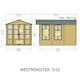 image 5 of 13 x 7 (3.96m x 2.17m) - Premier Wooden Summerhouse + Roof Overhang + Optional Veranda - 12mm T&G - Walls - Floor - Roof