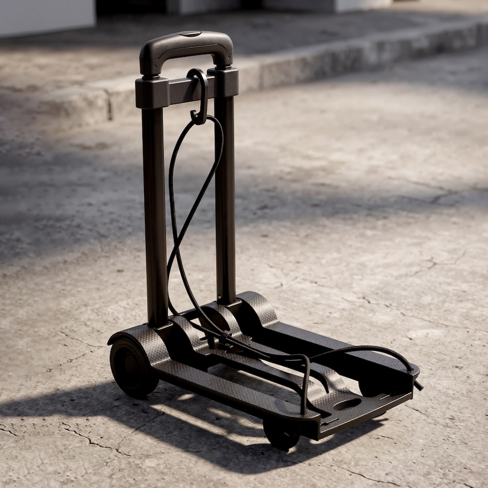 image 1 of GEEZY Folding Hand Truck with 30kg Capacity, Lightweight Luggage Trolley