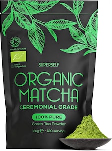 SuperSelf Organic Matcha Green Tea Powder Ceremonial Grade 120g