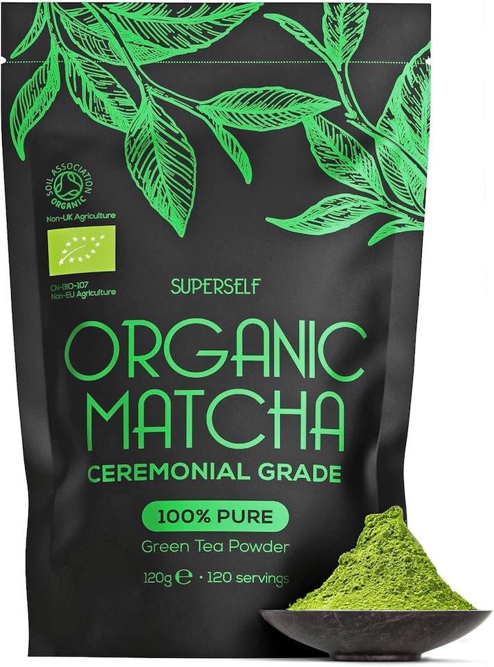 image 1 of SuperSelf Organic Matcha Green Tea Powder Ceremonial Grade 120g