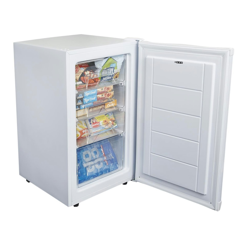 image 1 of SIA UCF50WH 50cm White Freestanding Under Counter Freezer 80L White