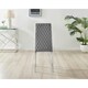 image 5 of Furniturebox 6x Milan Dining Chair Grey Velvet Silver Legs