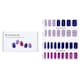 image 1 of Nail Sticker (patterned) - # Gingham Check With Purple Nail - 32pcs Purple