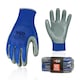 image 1 of Pack of 10 Nitrile Coated Safety Work Gloves | Protective Grip Gloves for Construction, Gardening, DIY & Warehouse Work | Reusable Breathable Work Gloves