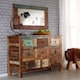 image 2 of Stylish White Oak Narrow Chest - 7 Drawers