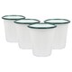 image 1 of Argon Tableware White Enamel Tumblers - 300ml - Green - Pack of 3 Green