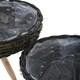 image 3 of Interiors By Premier Set of 2 Black Planters, Black Pots With Braided Design, Big Flower Pots for Plants, Herbs or Room Display Black
