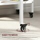 image 6 of HOMCOM Mobile Drop Leaf Dining Table on Wheels with Storage Shelf Natural