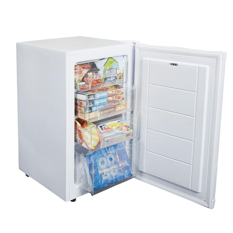 image 1 of SIA UCF50WH 50cm White Freestanding Under Counter Freezer 80L White