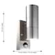 image 4 of Blaze - Stainless Steel Outdoor Up Down Motion Sensor Wall Light | Grey | Clear | 1