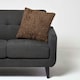 image 2 of Homescapes Sofia Pleated Brown Velvet Cushion - 45 x 45 cm Brown