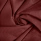 image 7 of Velvet Chenille Thermal Fleece Lined Single Ring Top Door Curtain - 137cm x 213cm - Red