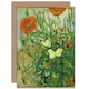 image 1 of Vincent Van Gogh Butterflies And Poppies Floral Painting Greeting Card