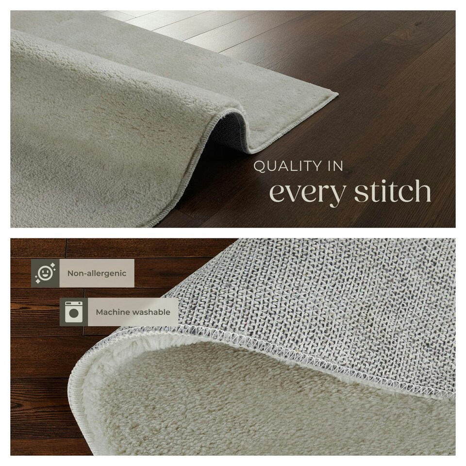image 1 of Rug Zonelle - short pile and ultra-soft, rectangular or round Yellow | Sand | 140 x 200 cm