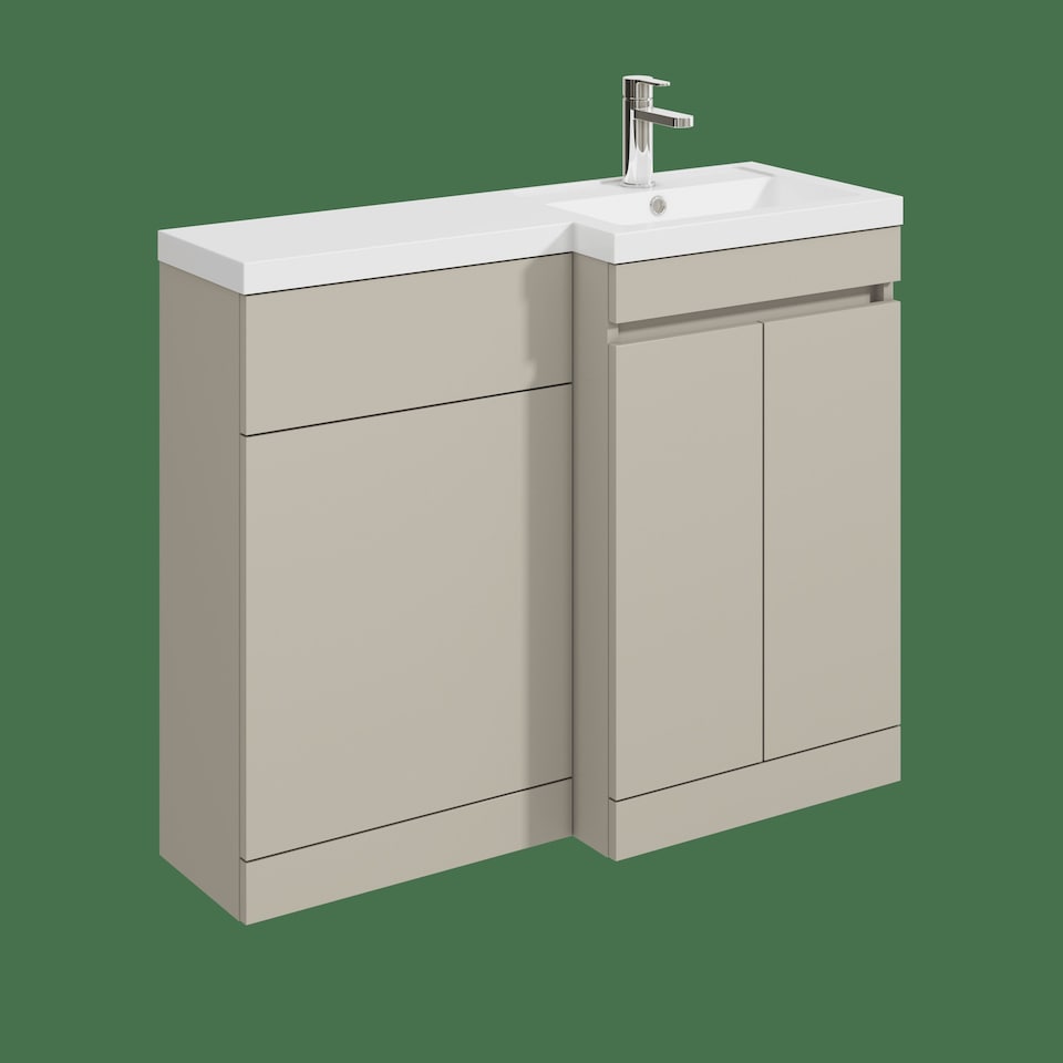 image 1 of Balterley Floor Standing Compact Unit with Right Hand Polymarble Basin
