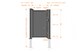 image 2 of Pedestrian Gate 1000x1600mm Grey - Vertical Solid Infill and Flat Top | Grey | 1