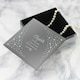 image 7 of Personalised Any Message Swirls & Hearts Diamante Glass Trinket Box