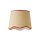 image 1 of ValueLights Dutton Natural Rust Trim Scallop Large Ceiling Lamp Shade | Orange