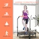 image 7 of HOMCOM Foldable Mini Fitness Trampoline w Foam Handle, Orange