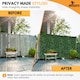 image 5 of Expanding Trellis With Artificial Leaves and Flowers - Ficus Leaf Garden Hedge Balcony Privacy Screening Panel | Green | Green | L | 1