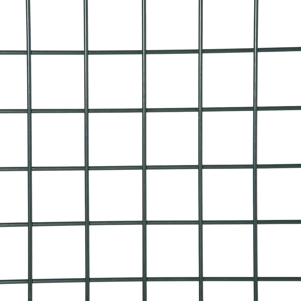 image 1 of HOMCOM Steel Garden Gate Security Barrier Mesh Fence w/ Lock, 97cm x 150 cm | Green | Emerald Green | 97 x 150 cm
