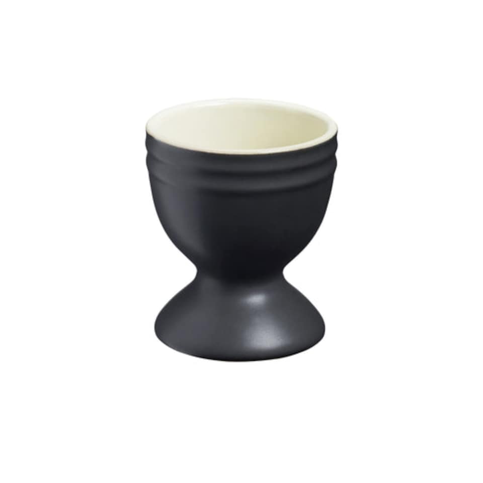 image 1 of Cooks Professional 4 Piece Egg Cup Set - Dishwasher Safe Stoneware | Black | Black | 4