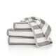 image 2 of Boston 100% Cotton Striped Towels by Lobster Creek – Luxurious, Absorbent, 550 GSM, Yarn-Dyed, Coastal Design Silver | White | Hand towel