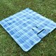 image 2 of Marco Paul Blue Chequered Picnic Blanket Blue