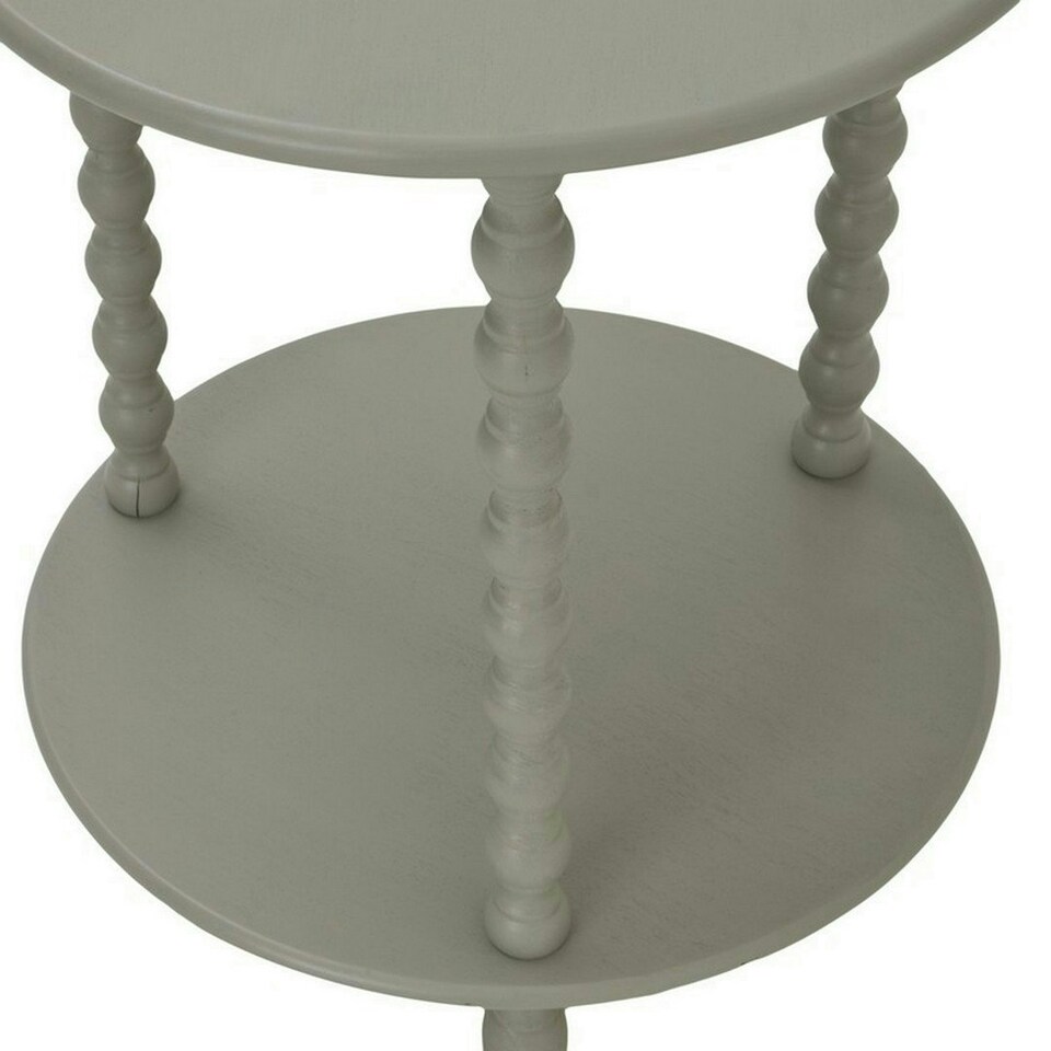 image 1 of The Camden Collection Round Side Table - Wood - L45 x W45 x H60 cm - Grey Grey
