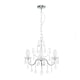 image 1 of ValueLights Varuna Glass Droplet IP44 Rated Bathroom Chandelier Ceiling Light with LED Bulbs | Silver