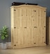 image 1 of Vida Designs Corona 3 Door Wardrobe With Shelf & Clothes Rail, Solid Pine Wood