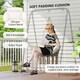image 3 of Outsunny Hammock Chair, Boho Hanging Swing Chair with Cushion, Dark Grey 