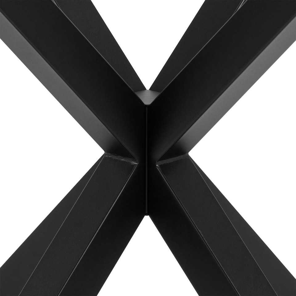 image 1 of Heaven Round Dining Table with Clear Glass Top and Black Legs