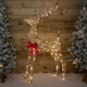 image 5 of 95cm Light up Gold Glitter Twist Christmas Reindeer with 94 Warm White LEDs