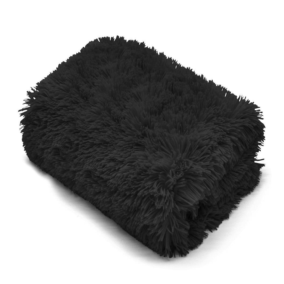 image 1 of Cuddles Black Throw 150x200cm