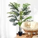image 2 of Outsunny Artificial Tree, 150cm Tropical Palm Tree, Fake Plants in Pots, FauGreen Plant for Indoor Home Office Living Room Decoration