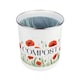 image 4 of Red Poppy Fields Compost Caddy - Metal 2L Decorative Kitchen Food Waste Bin