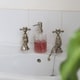 image 5 of Harbour Housewares 2pc Prism Glass Soap Dispenser Set with Ceramic Tray - 330ml