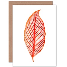 Botanics Red Orange Stripes Just To Say Blank Art Card